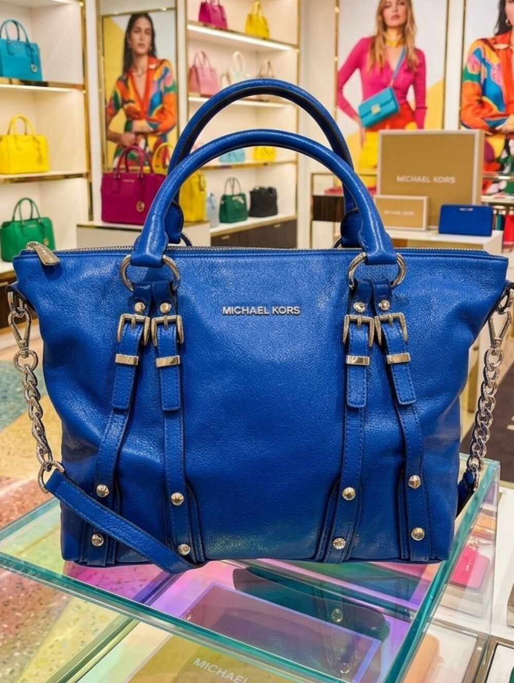 Michael Kors Cobalt Blue Crossbody Satchel - Picture 15 of 15